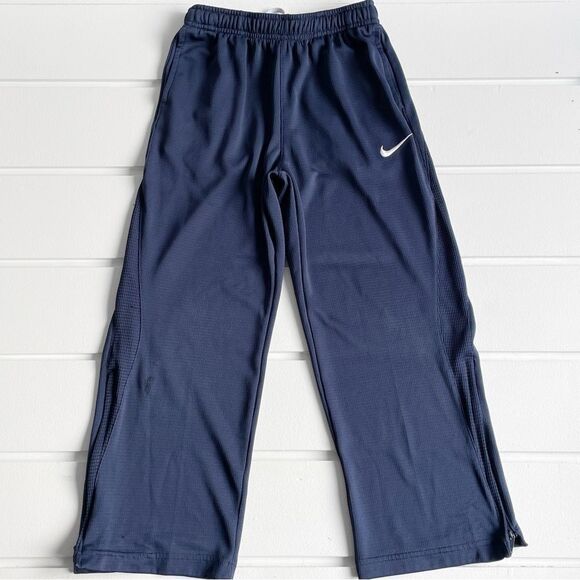 Nike Boys Lightweight Navy Track Pants Joggers Ankle Zip Sweatpants Size Small - Picture 2 of 13